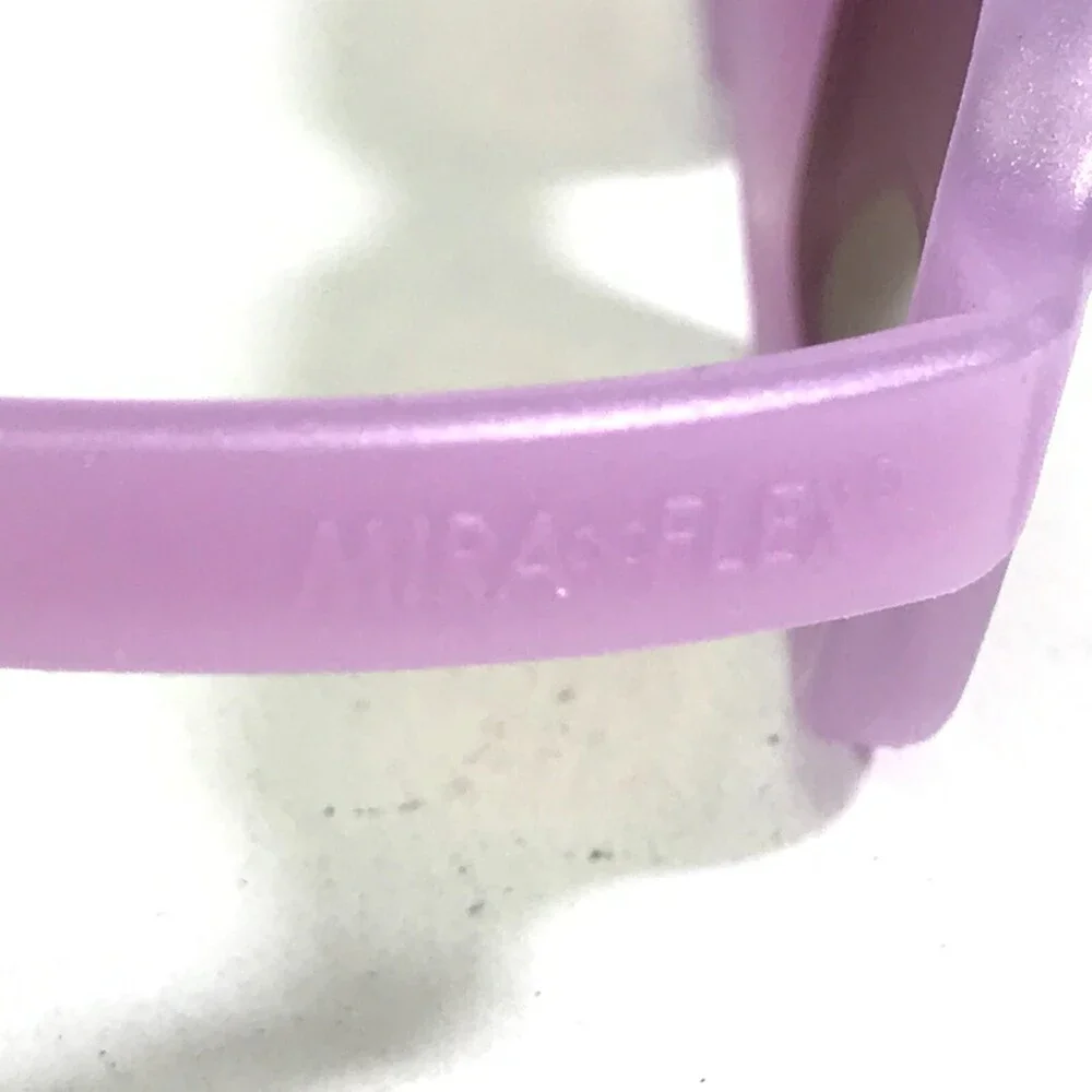 Miraflex Sunglasses NEW BABY 2 Purple Rectangular Frames with Brown Lenses 42-14